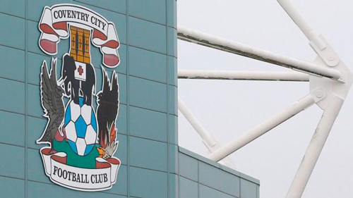 Coventry City Football Club crest on their stadium